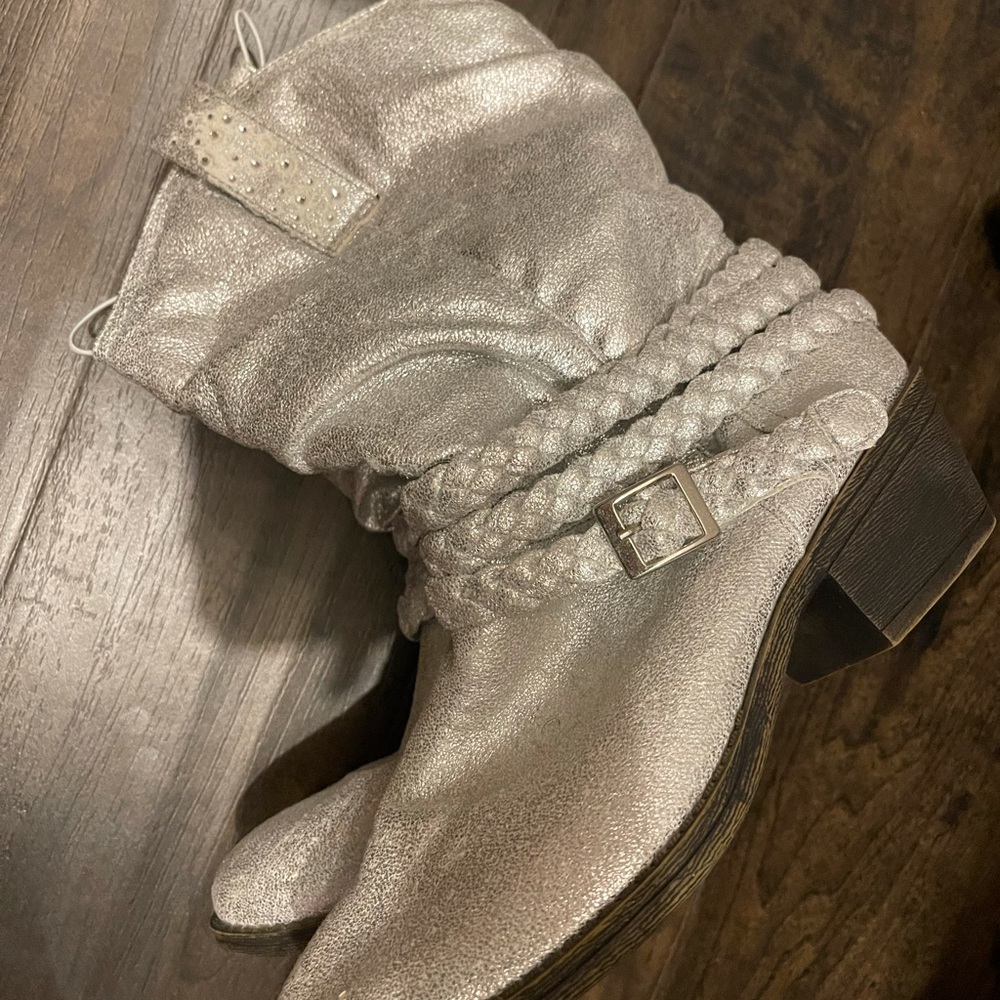 Silver boots